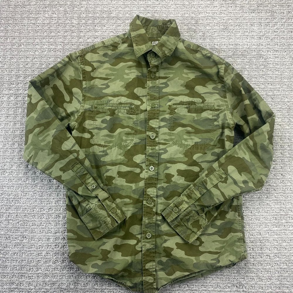 MOSSIMO Supply Co CAMO Shirt Men Small S Button Up Casual Long Sleeve Camouflage